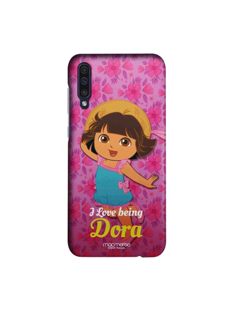 

macmerise Pink & Blue Lovely Dora Samsung Galaxy A50 Dora Back Case