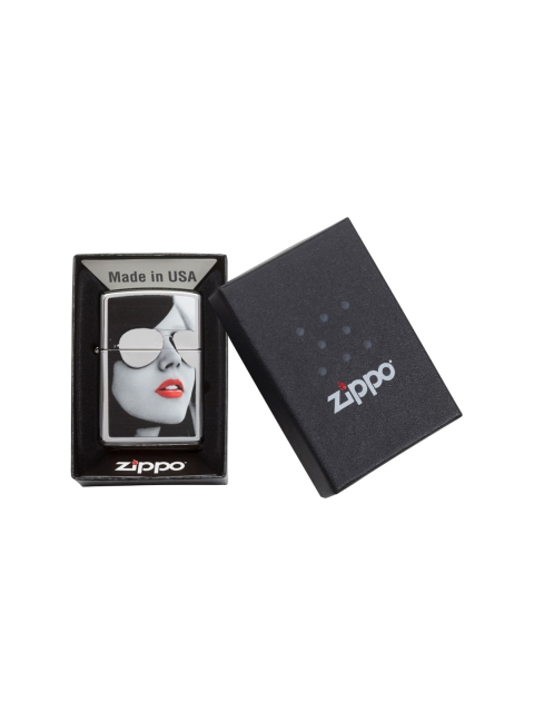 

Zippo Silver-Toned Sunglasses High Polish Chrome Pocket Lighter