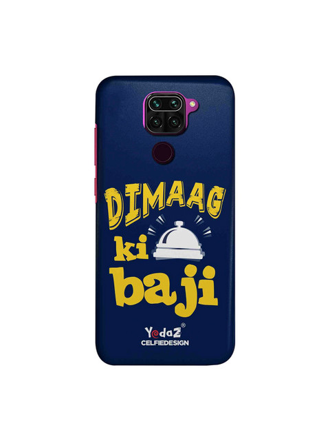 

macmerise Navy Blue & Yellow Dimaag Ka Ghanti Bajne Laga Xiaomi Redmi Note 9 Back Cover