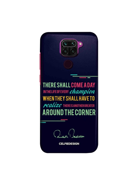 

macmerise Blue & Yellow Champion AB Quotes Xiaomi Redmi Note 9 Back Case