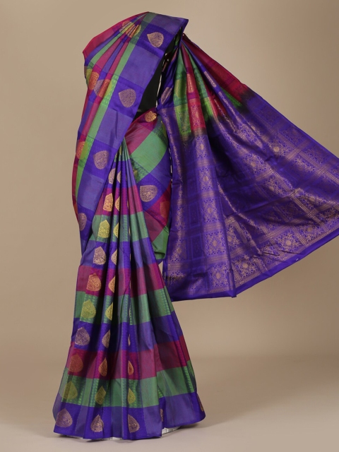 

Pothys Blue Woven Design Pure Silk Saree