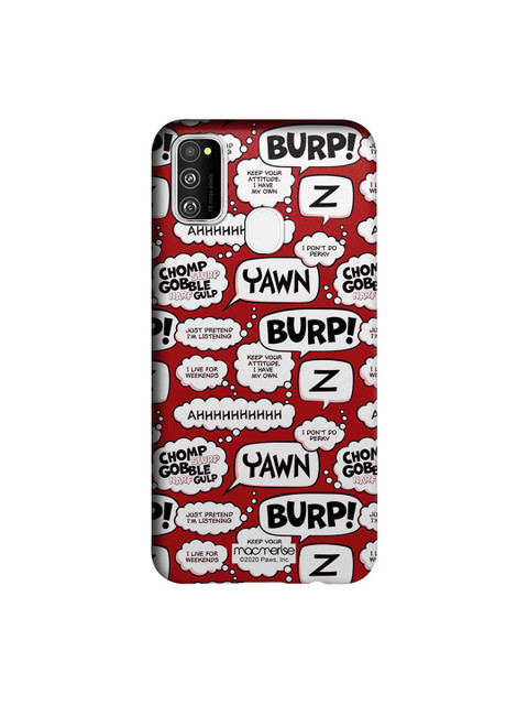 

macmerise Red & White Moods Of Garfield Samsung Galaxy M30S Case