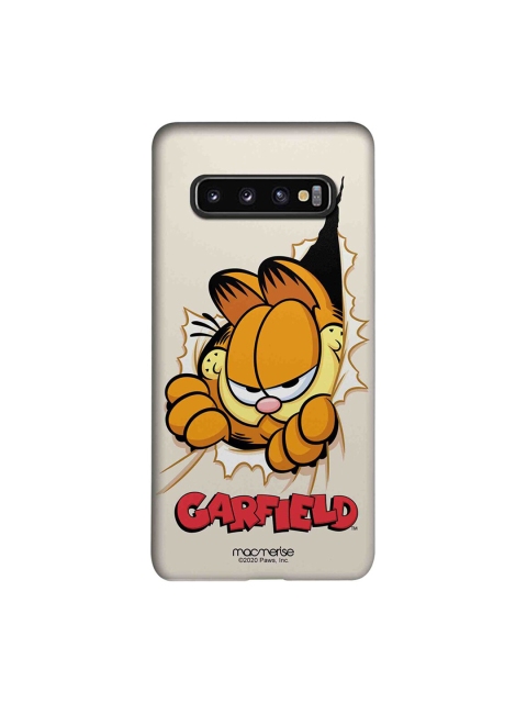 

macmerise Beige & Brown Here's Garfield Samsung Galaxy S10 Back Cover