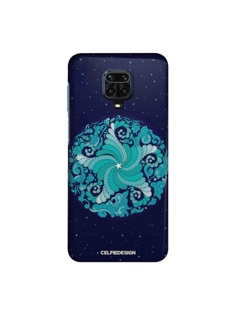 

macmerise Navy Blue & Turquoise Blue Starfish Mandala Redmi Note 9 Pro Max Back Case