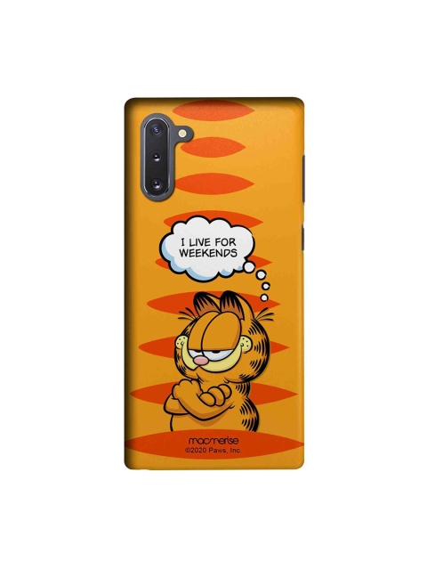 

macmerise Orange Cartoon Characters Living For Weekends Garfield Samsung Galaxy Note 10 Mobile Back Case