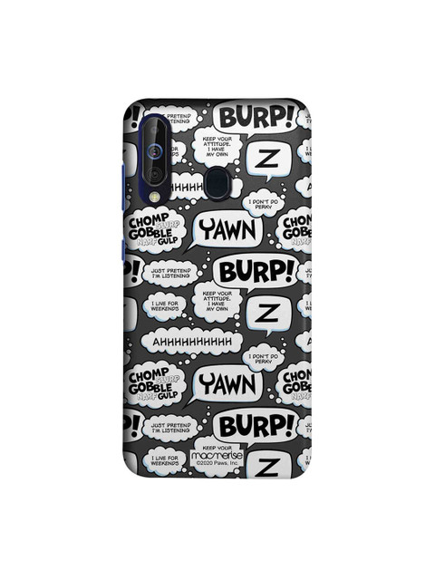 

macmerise Charcoal Grey & White Moods of Garfield Printed Samsung Galaxy M40 Back Cover