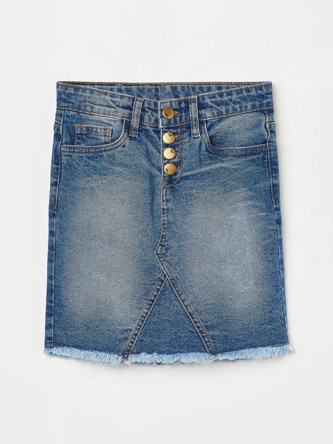 

Fame Forever by Lifestyle Girls Blue Solid Denim Skirt