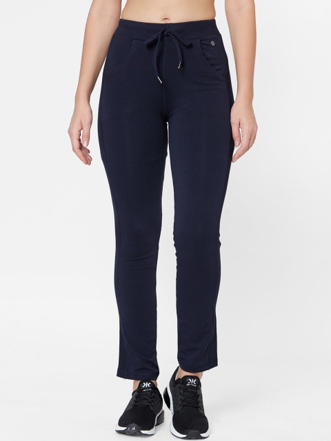 Juliet Women Navy Blue Solid Slim-Fit Track Pants