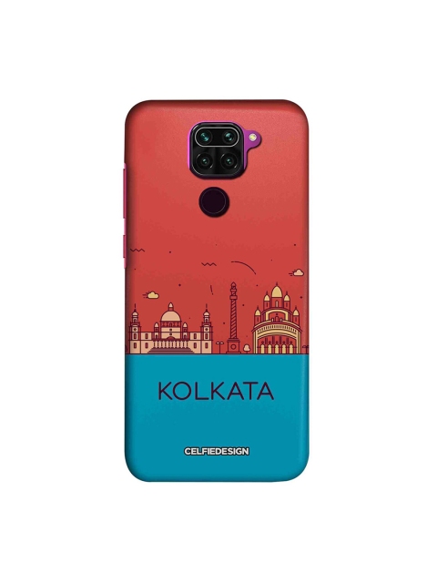 

macmerise Red & Teal Blue Kolkata Skyline Redmi Note 9 Back Case