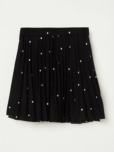 

Fame Forever by Lifestyle Girls Black & White Polka Print A-Line Mini Skirt