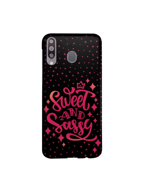 

macmerise Black & Pink Sweet And Sassy Printed Samsung Galaxy M30 Back Cover