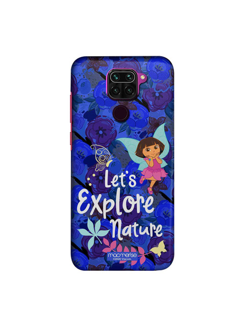 

macmerise Unisex Blue & Pink Explore With Dora Xiaomi Redmi Note 9 Back Cover
