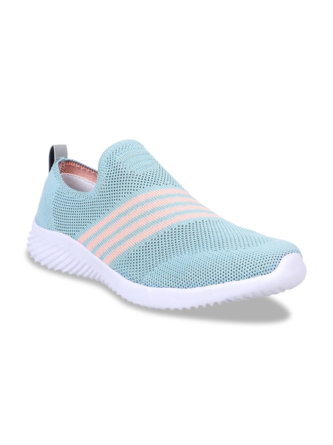 

Yuuki Women Turquoise Blue & Peach-Coloured Walking Shoes