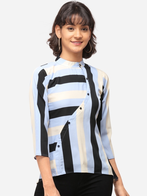 

Clothzy Women Multicoloured Striped Top, Multi