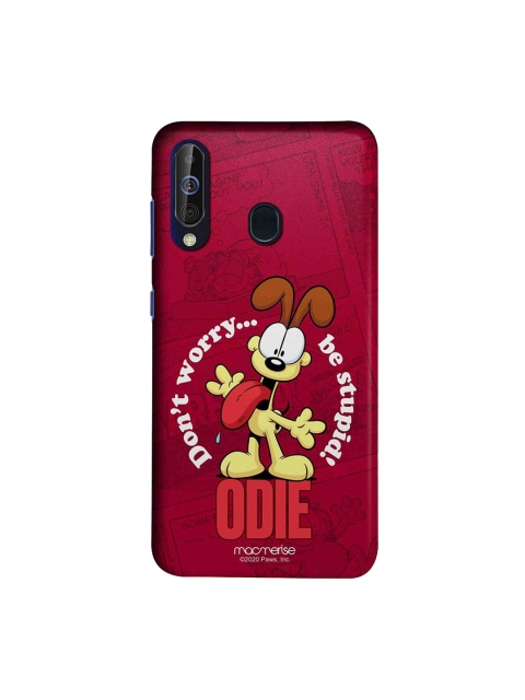 

macmerise Pink & White Odie Don't Worry Garfield Samsung Galaxy A60 Back Cover