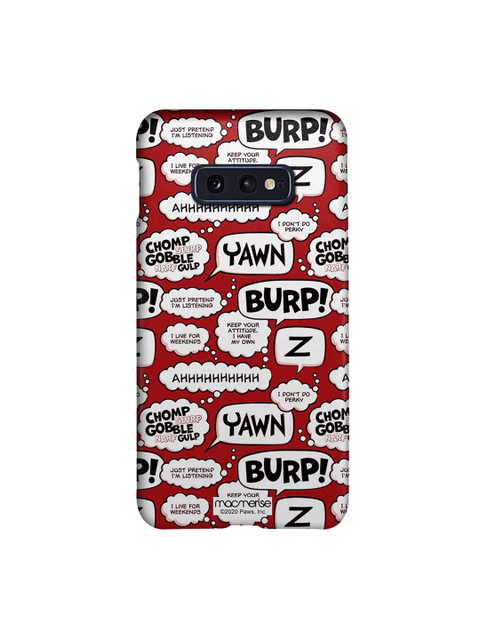 

macmerise Red & White Moods of Garfield Red Samsung S10E Printed Back Cover