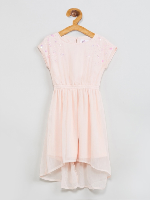 

max Girls Pink Embellished Fit and Flare Dress