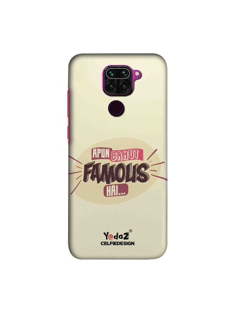 

macmerise Cream Coloured & Pink Apun Bahut Famous Hai Redmi Note 9 Back Case
