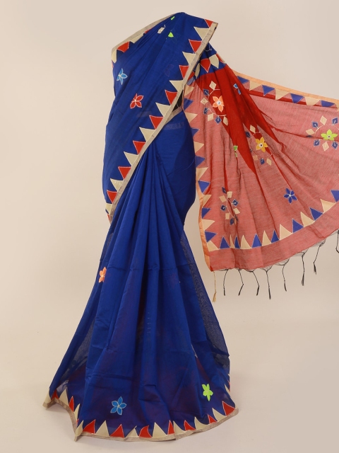 

Pothys Blue Woven Design Saree