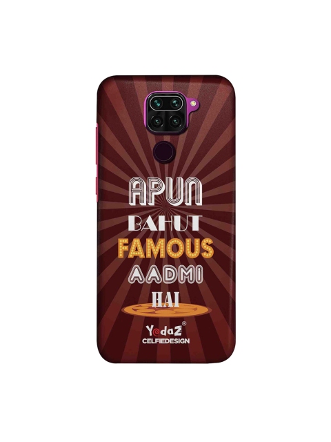 

macmerise Brown & Maroon Apun Bahut Famous Aadmi Hai Redmi Note 9 Back Case