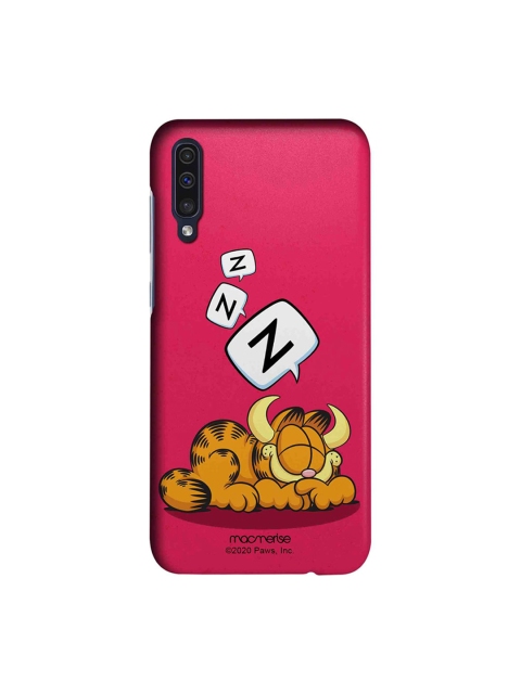 

macmerise Pink & Brown Sleepy Devil Garfield Samsung Galaxy A50 Back Cover