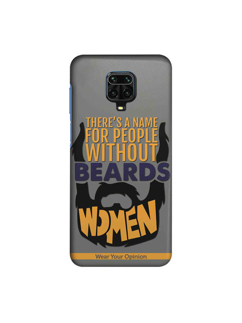 

macmerise Grey & Yellow Wear Your Opinion Men With beard Xiaomi Redmi Note 9 Pro Max Back Cover