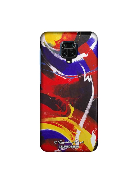 

macmerise Red & Blue Abstract Redmi Note 9 Pro Max Back Case