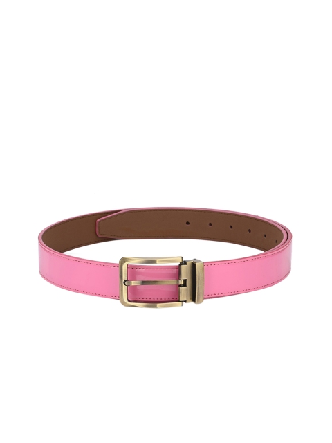 

Calvadoss Men Pink & Silver-Toned Solid Belt