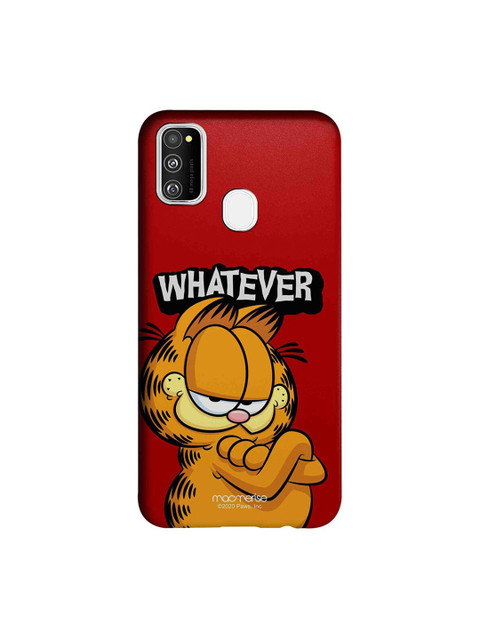 

macmerise Red & Orange Cartoon Character Garfield Yeah Whatever Printed Samsung Galaxy M30s Back Cover