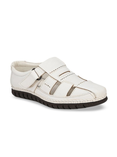 

Eego Italy Men White Shoe-Style Sandals