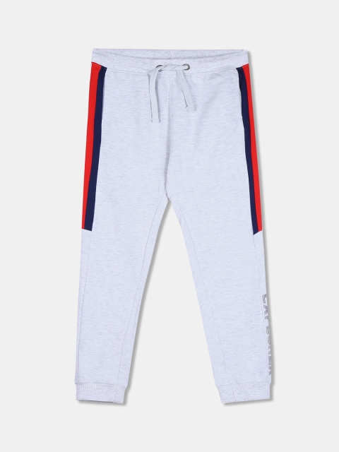 

Cherokee Boys Grey Melange & Red Printed Straight-Fit Joggers