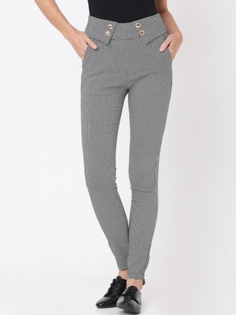

Deal Jeans Women Grey Checked Treggings