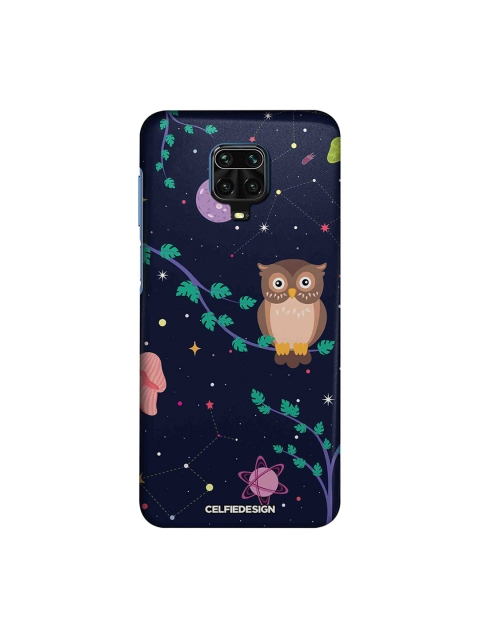 

macmerise Blue & Brown Space Owl Xiaomi Redmi Note 9 Pro Back Case