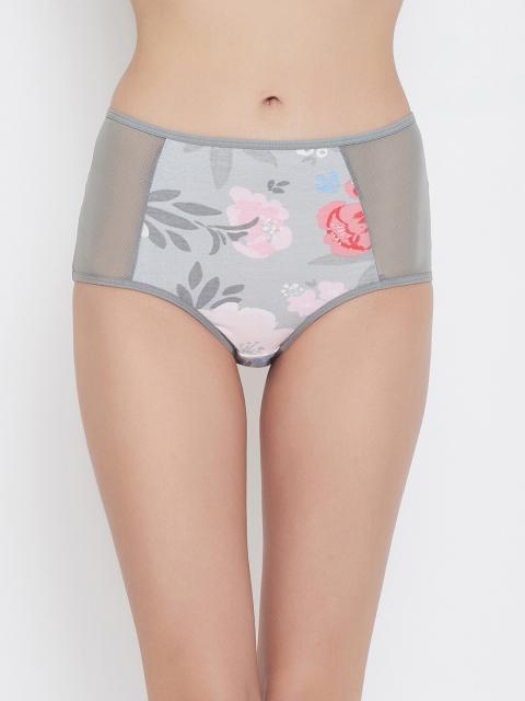 

Clovia Women Grey & Pink Printed Hipster Briefs PN2795E11