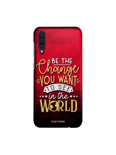 macmerise Red & Black Be The Change Samsung Galaxy A50 Case