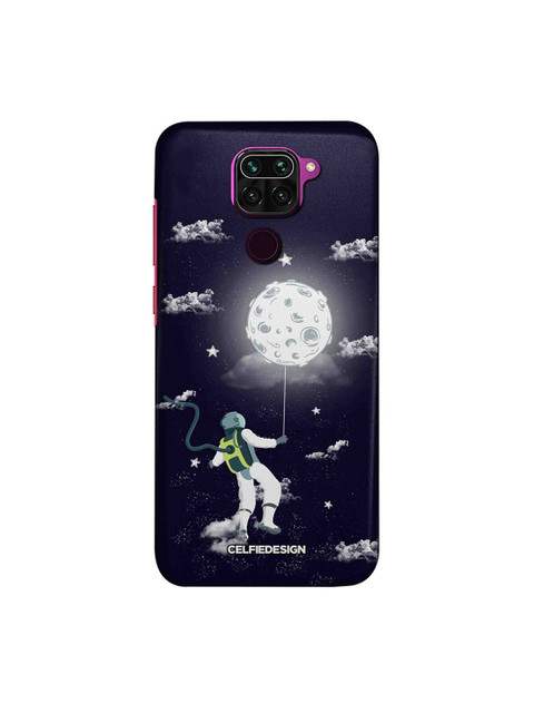 

macmerise Navy Blue & White Signature Spaceman Xiaomi Redmi Note 9 Back Cover