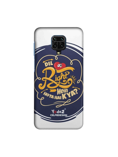 

macmerise Blue & White Dil Right Mein Hota Hai Kya Xiaomi Redmi Note 9 Pro Back Case