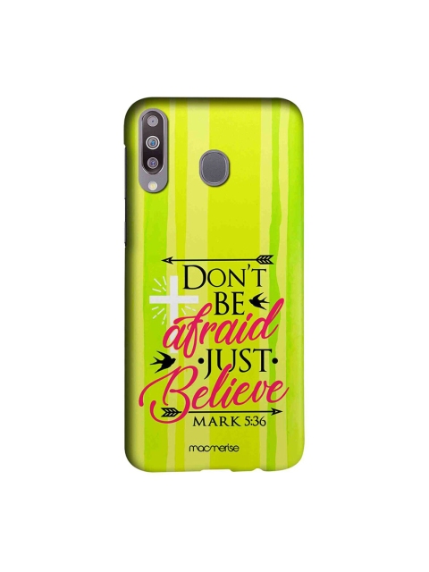 

macmerise Unisex Green & Pink Just Believe Printed Samsung Galaxy M30 Back Cover