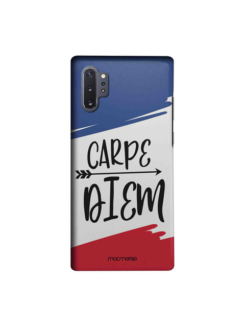 

macmerise White & Blue Carpe Diem Printed Samsung Galaxy Note 10 Plus Back Cover