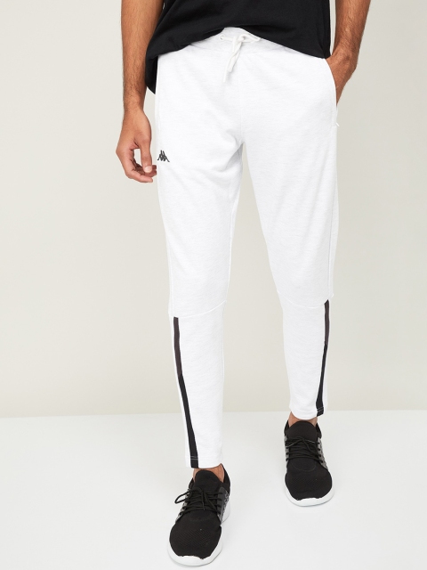 

Kappa Men White & Black Solid Slim-Fit Track Pants