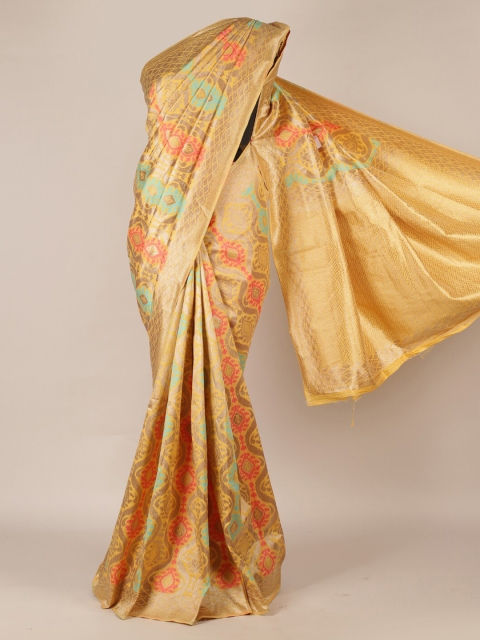 

Pothys Mustard Woven Design Jute Silk Saree