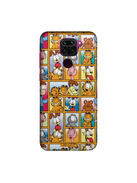 

macmerise Brown & Blue Garfield Collage Xiaomi Redmi Note 9 Back Cover