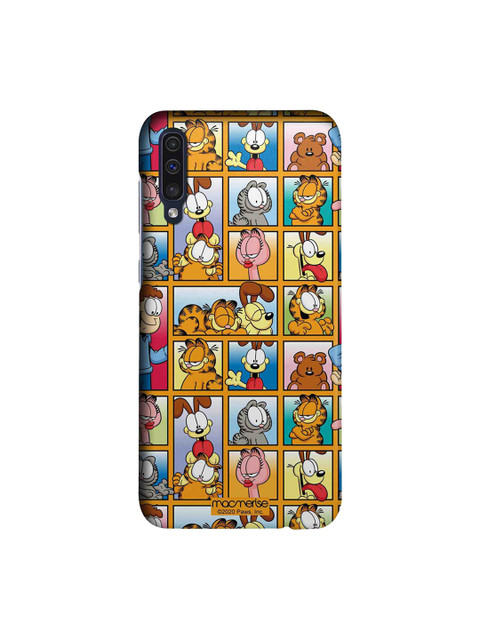 

macmerise Orange & Yellow Cartoon Characters Garfield Collage Samsung Galaxy A50 Back Case