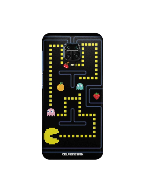 

macmerise Black & Yellow Pacman Xiaomi Redmi Note 9 Pro Back Cover