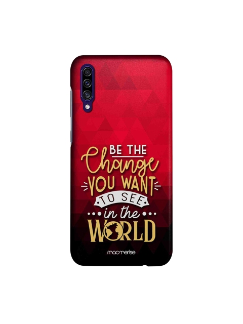 

macmerise Red & Black Macmerise Illustrations Be The Change Samsung Galaxy A30s Back Case