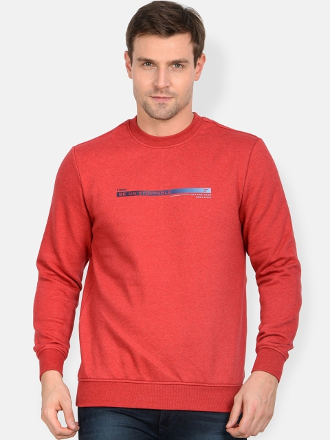 

t-base Men Red Printed Sweatshirt