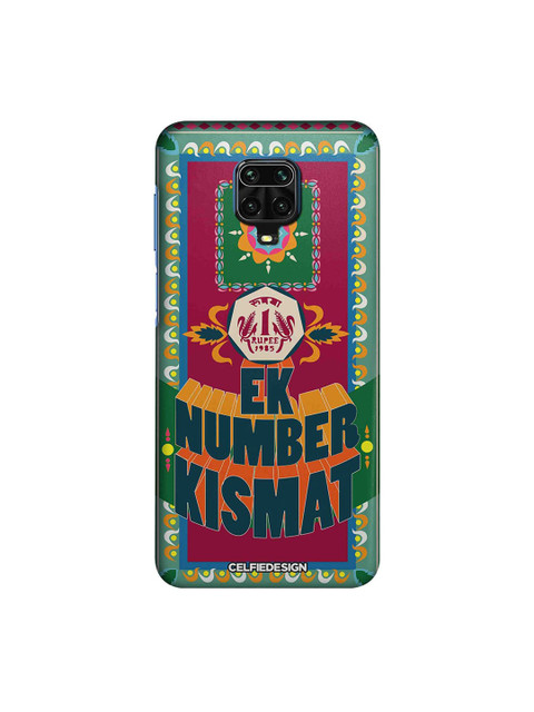 

macmerise Pink & Green Ek Number Kismat Xiaomi Redmi Note 9 Pro Max Back Cover