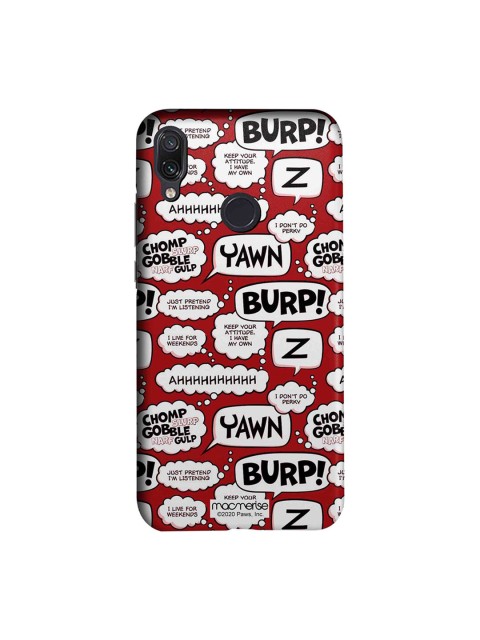 

macmerise Red & Grey Moods Of Garfield Xiaomi Redmi Note 7 Pro Back Case