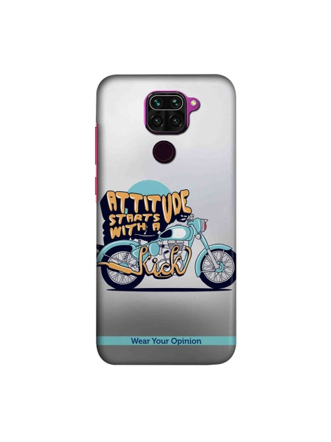 

macmerise Grey & Blue Attitude With Kick Xiaomi Redmi Note 9 Back Cover