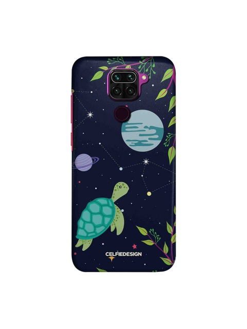 

macmerise Navy Blue & Green Space Turtle Xiaomi Redmi Note 9 Back Cover